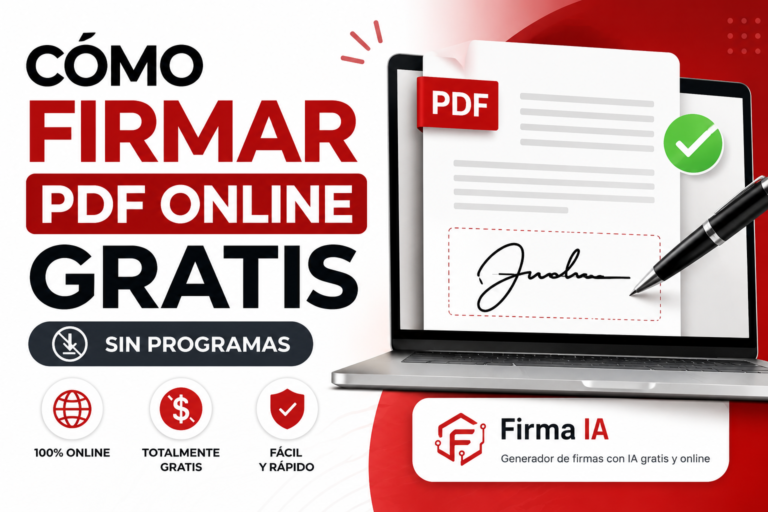 Cómo firmar un PDF online gratis sin programas