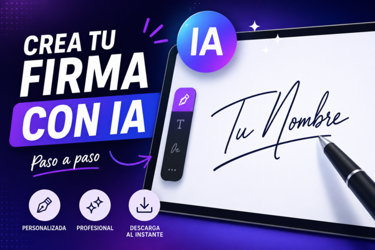 crear firma con mi nombre IA